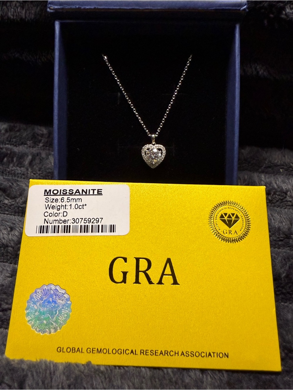 Heart Moissanite Pendant Necklace in Silver